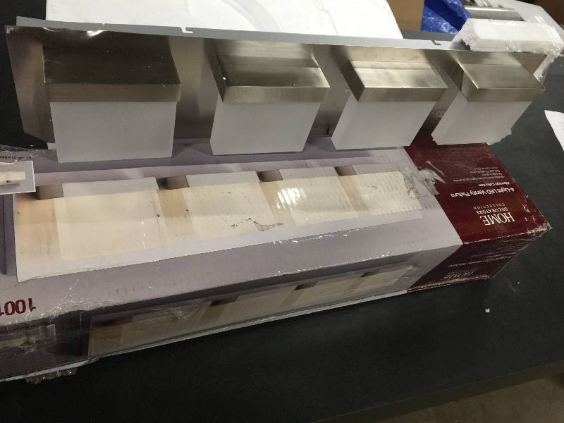 lot 125 image: Home Decorators 4 Light LED Vanity Fixture Never used