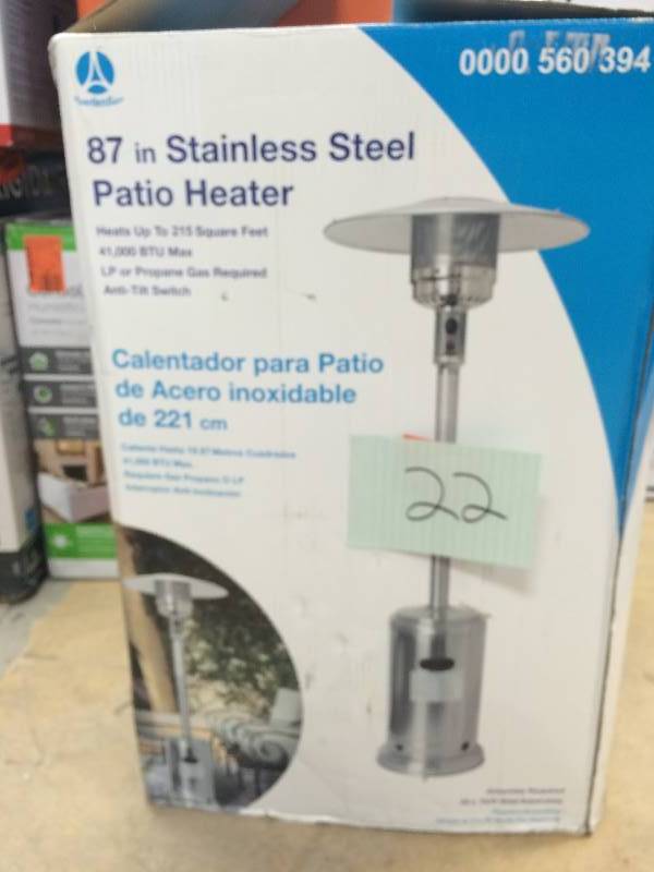 lot 22 image: 87 in Stainless Steel Patio Heater