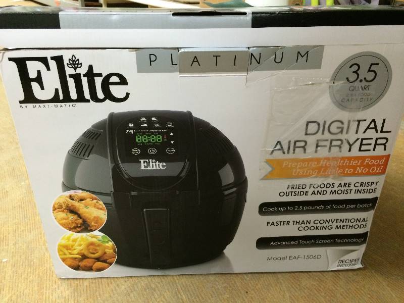 lot 28 image: Elite Digital Air Fryer never used