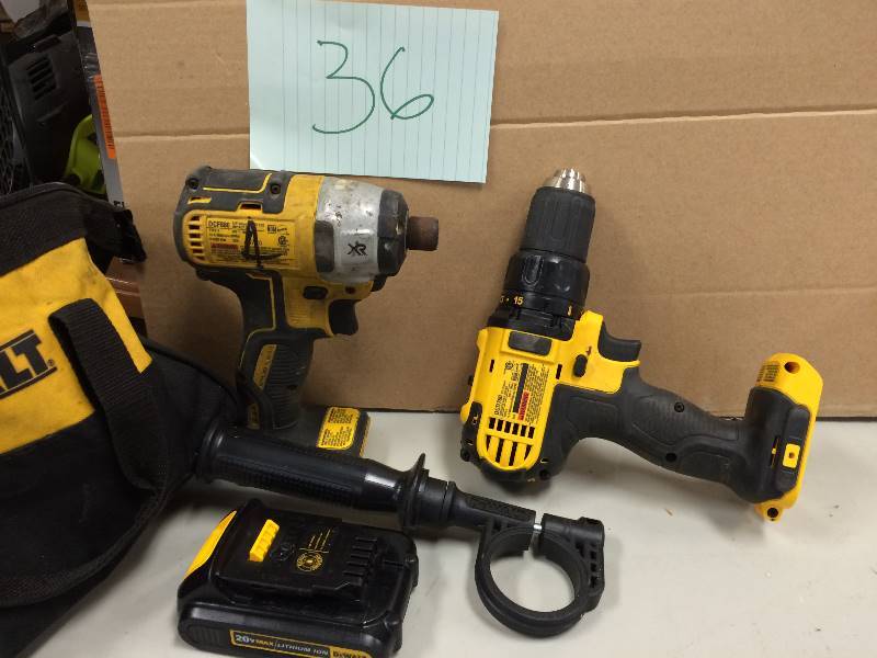 lot 36 image: Dewalt Drill driver (DCD780) and Impact driver (DCF886) used in working condition