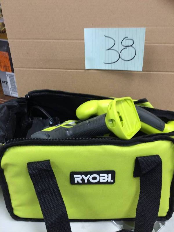 lot 38 image: Ryobi 18V Set of Drill Driver and Circular Saw  never used