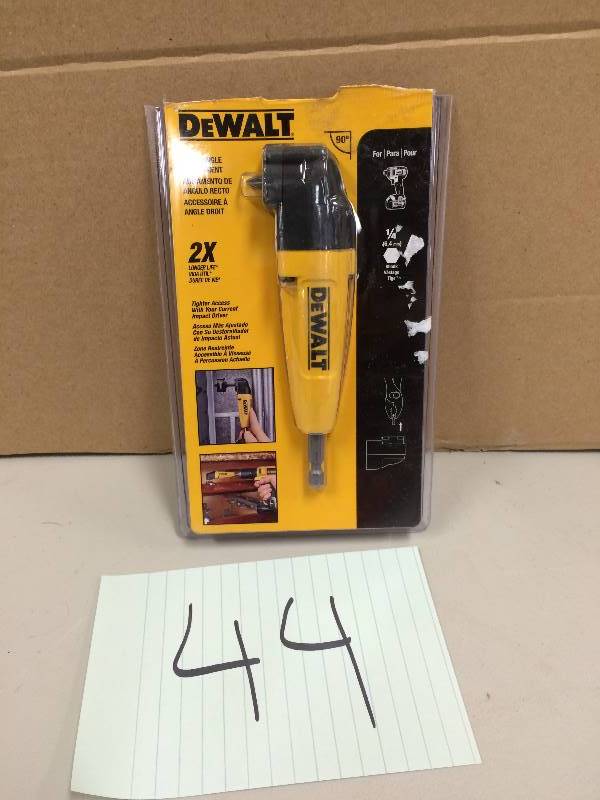 lot 44 image: Dewalt Right Angle Attachment Never used