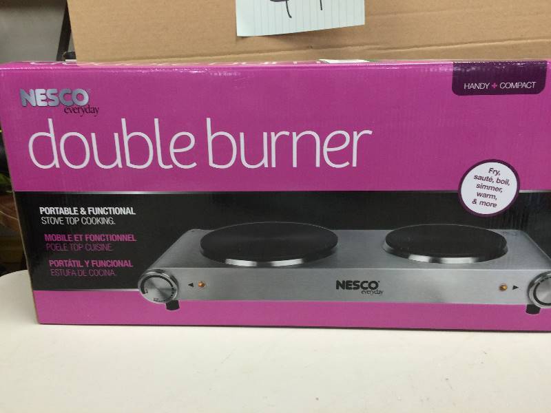 lot 49 image: Nesco double burner stove never used