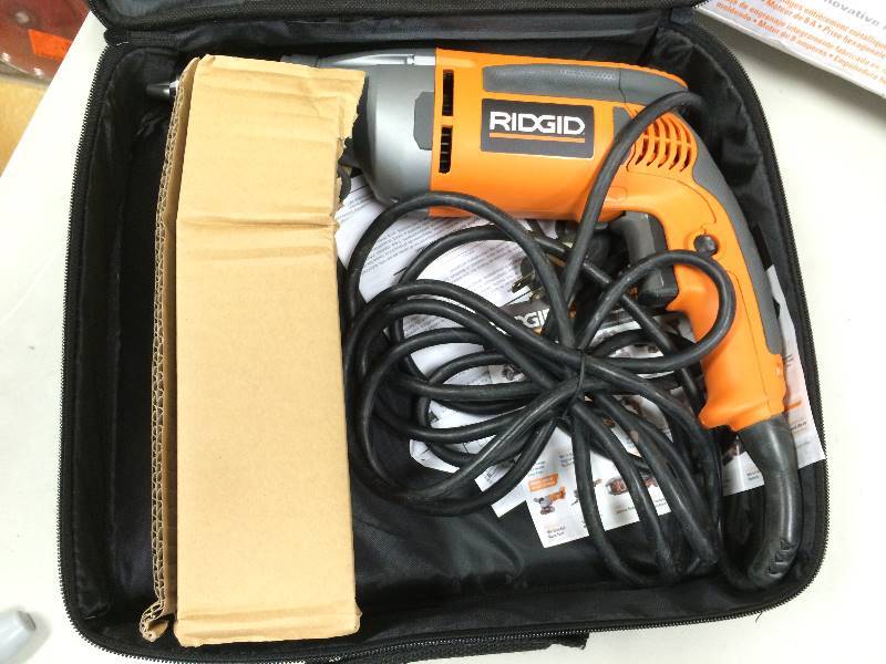 lot 53 image: Ridgid Heavy Duty 12 VSR Drill Never used