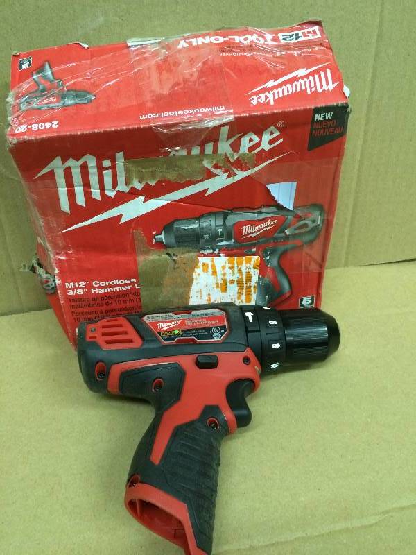 lot 91 image: Milwaukee M12 cordless Hammer Drill Driver 38 Tool Only not used