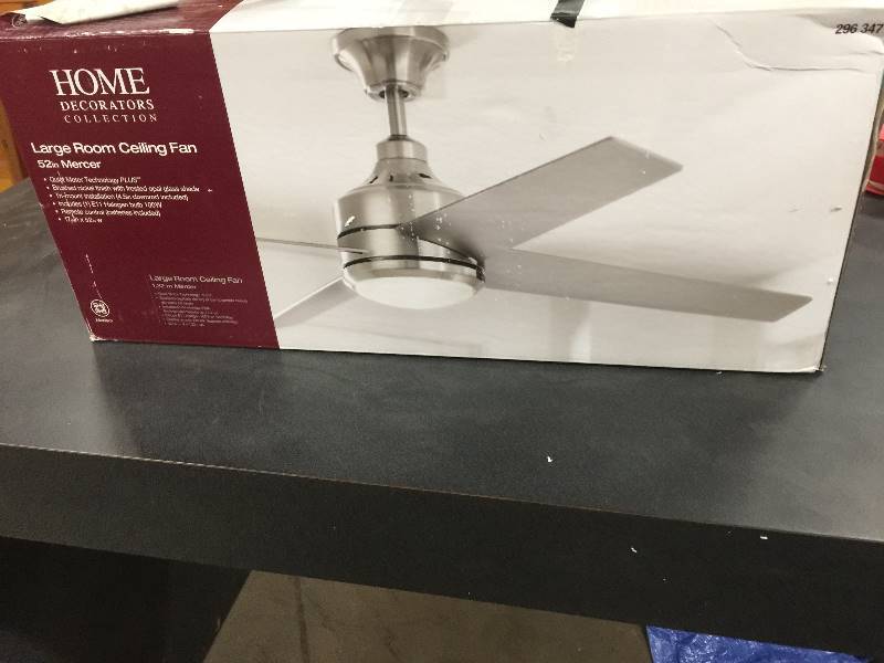 Home Decorators Mercer 52 In Ceiling Fan Never Used Kx Real