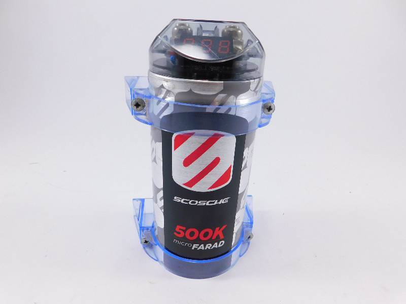 lot 70 image: 500K Microfarad Capacitor for Car Stereo - Tested, Works