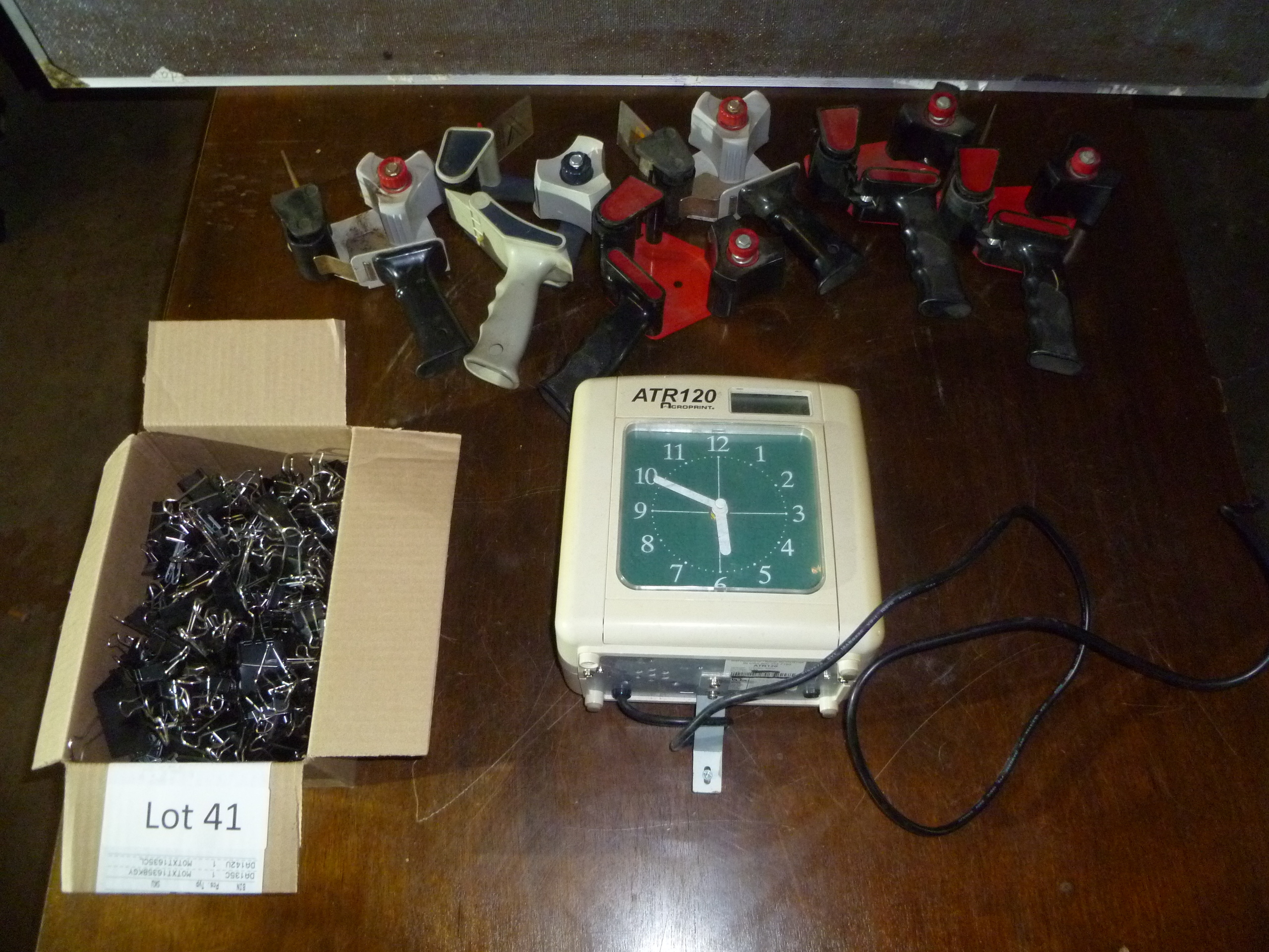 Packing Tape Dispensers, Binder Clips & Time Clock