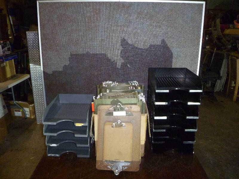 2 Stacks of HD Professional File Trays & Misc.