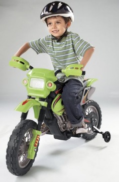lot 82 image: Green Ride On Motorcycle - out of b...