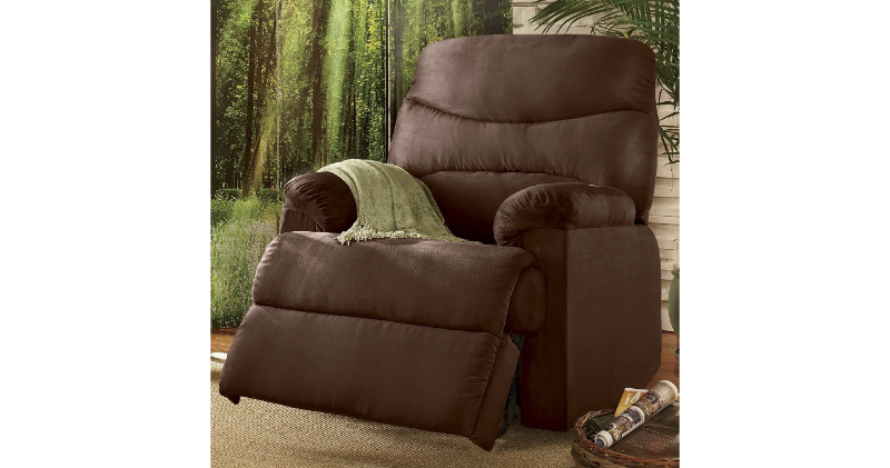 lot 102 image: Plush Recliner Rocker Chocolate Bro...