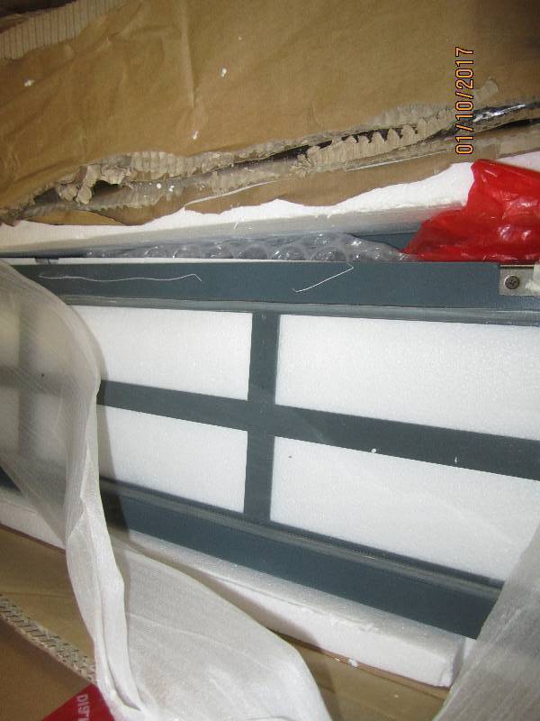 lot 20 image: 2 Toned 3 Door Cabinet open box Ass...