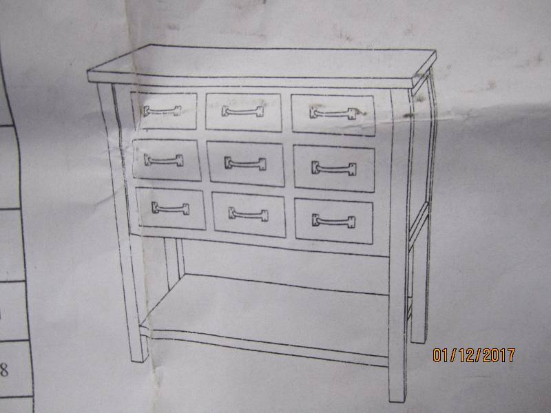 lot 73 image: Nine Drawer Cabinet open box Retail...