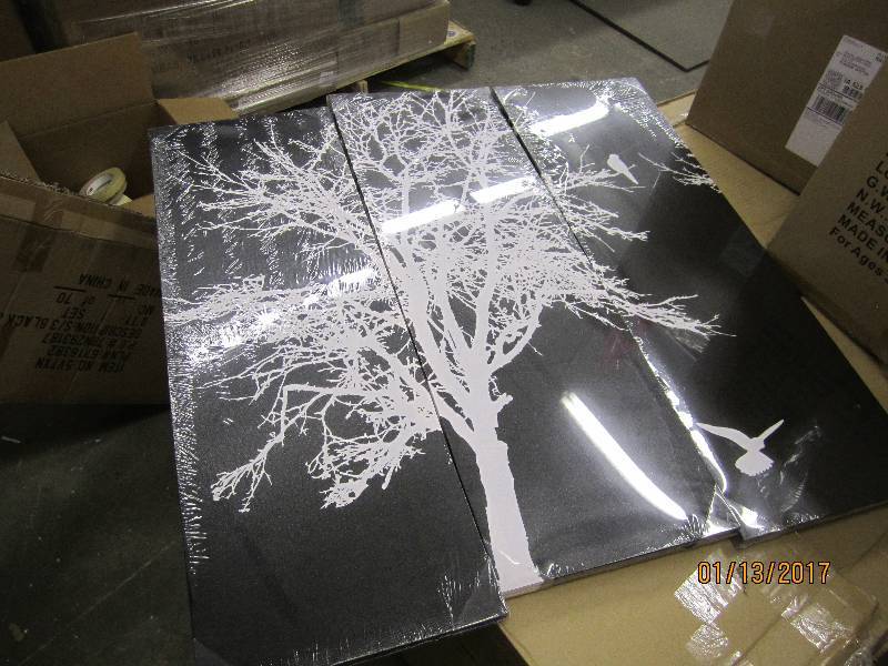 lot 115 image: Set of 3 Black & White Tree Prints ...
