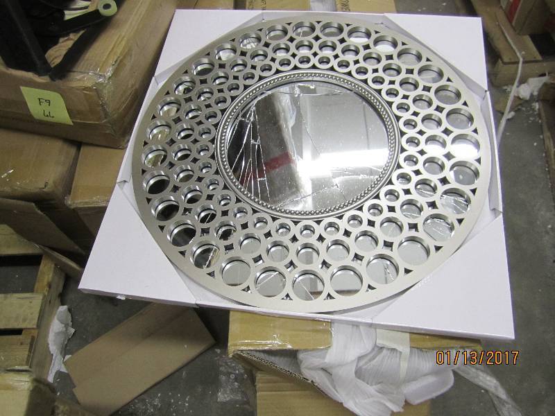 lot 120 image: Cutout Mirror, broken Retail $59.99...