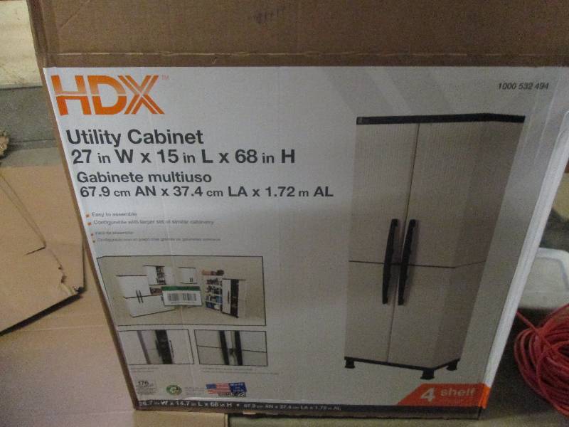 Hdx Utility Cabinet 4 Shelf 27 W X Home Store Shelving
