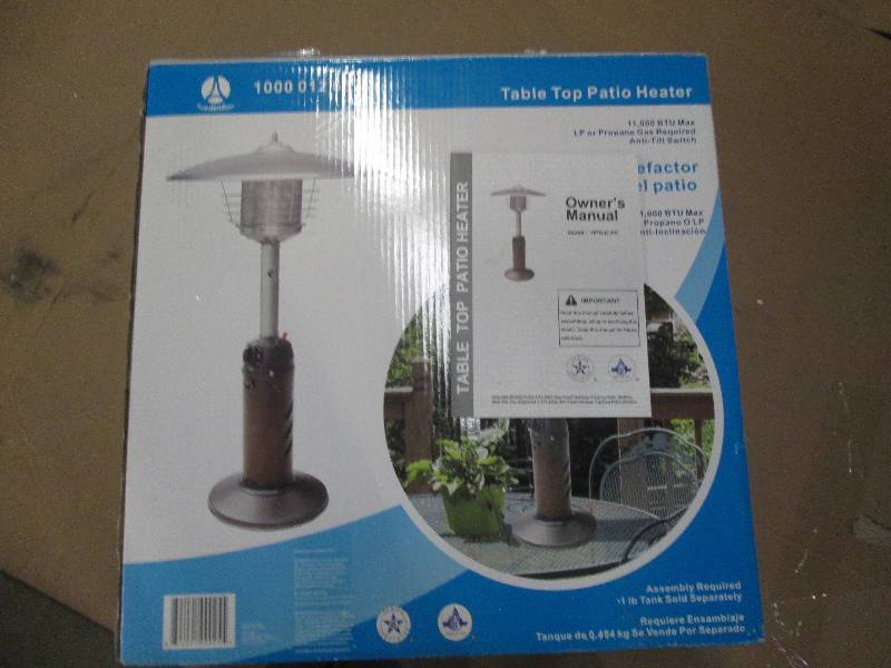 lot 34 image: Table top patio heater 11,000 btu m...