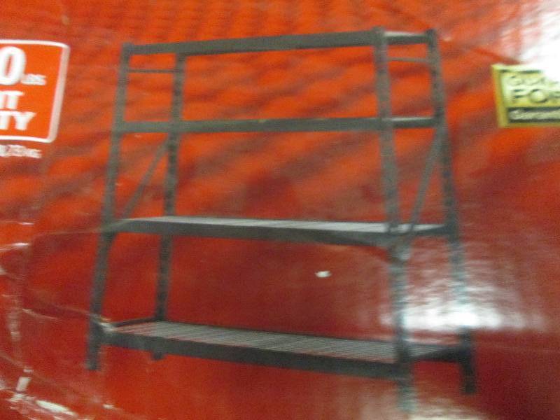 lot 40 image: Husky 77 W X 24 L X 78 H 4-shelf...