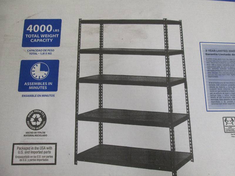 lot 48 image: Edsal 48 W X 24 L X 72 H 5-shelf...
