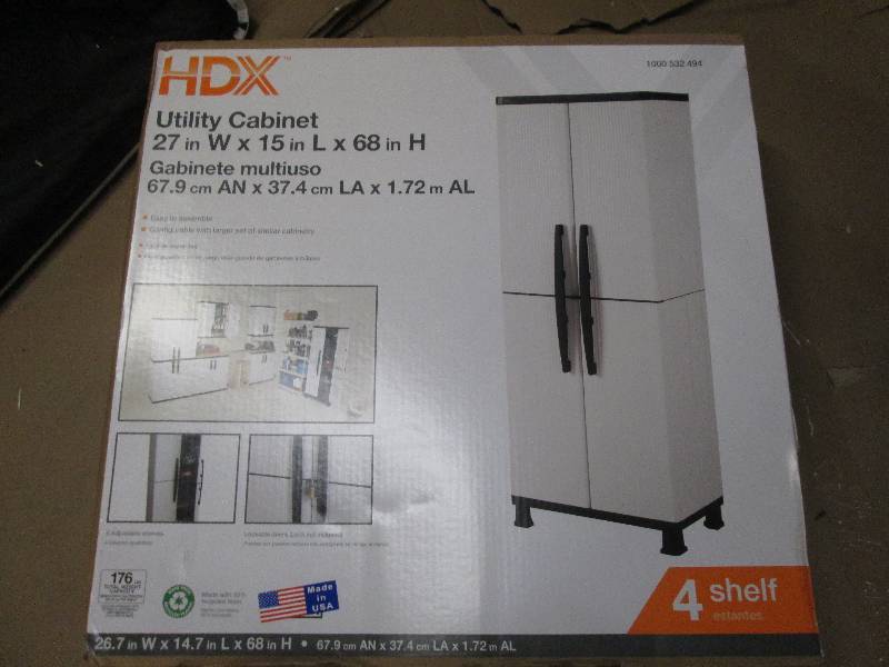 lot 58 image: HDX utility cabinet 27 W X 15 L X...