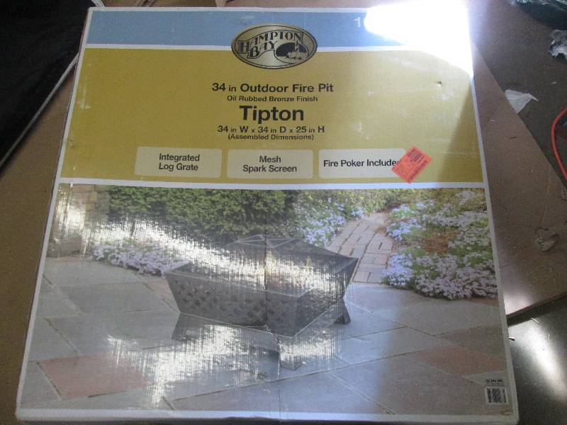lot 85 image: Hampton Bay 34 outdoor firepit oil...