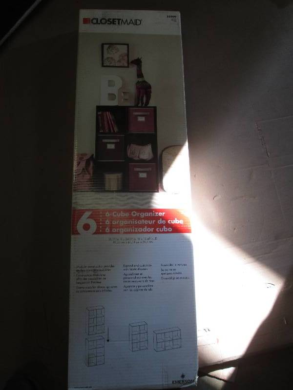 lot 90 image: closetmaid 6-cube organizer new nev...