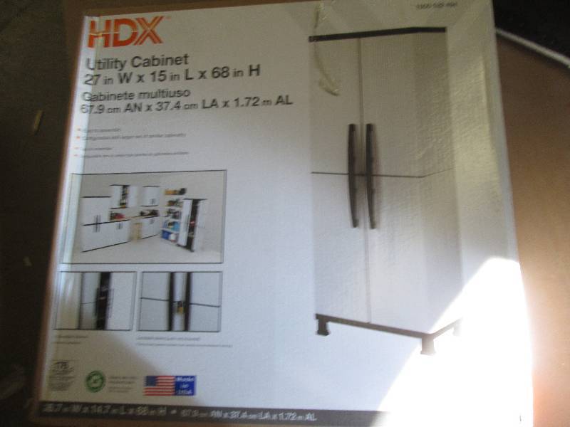 lot 93 image: HDX utility cabinet 27 W X 15 L X...