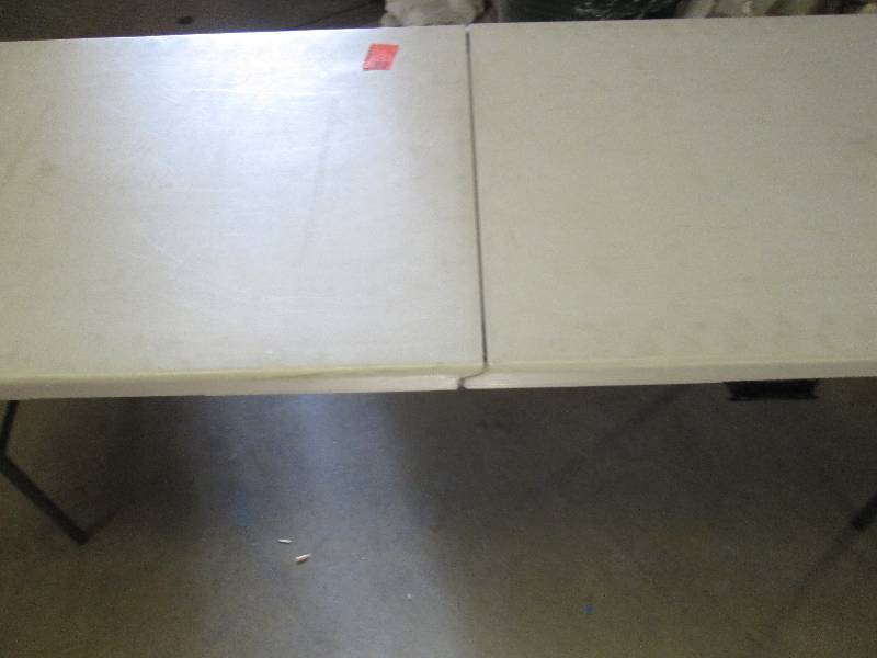 lot 102 image: 6 foot long foldable resin table ...