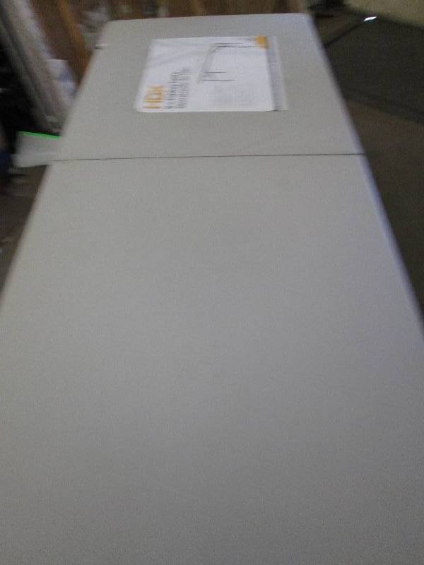 lot 105 image: 6 foot long foldable resin table ha...