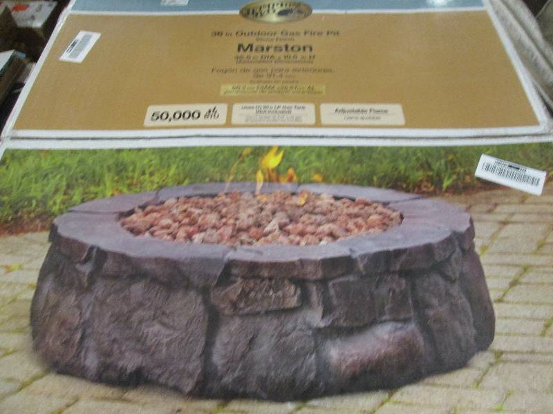 lot 109 image: Hampton Bay 36 outdoor gas firepit...