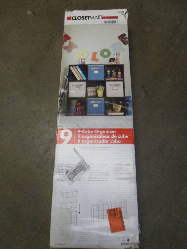 lot 110 image: closetmaid 9-cube organizer espress...