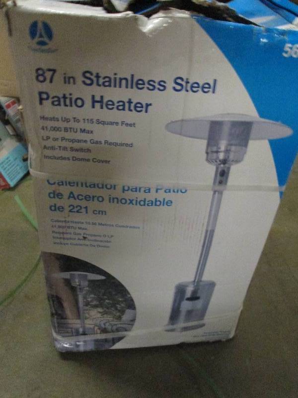 lot 119 image: 87 stainless steel patio heater 41...