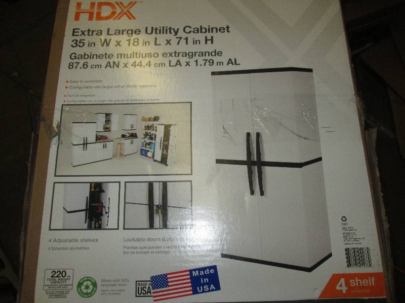 lot 126 image: HDX  extra large utility cabinet 35...