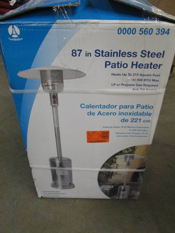 lot 133 image: 87 stainless steel patio heater he...