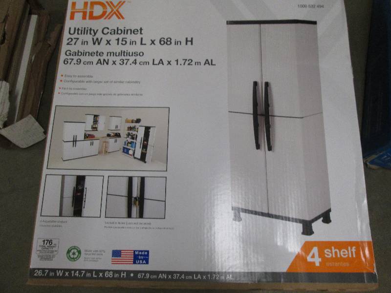 lot 142 image: HDX utility cabinet 27 W X 15 L X...