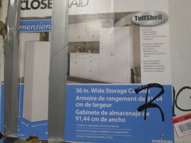 lot 145 image: closetmaid 36 storage cabinet open...
