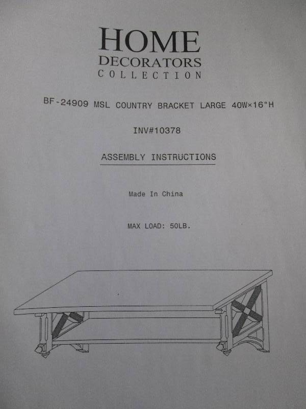 lot 161 image: home decorators country bracket lar...