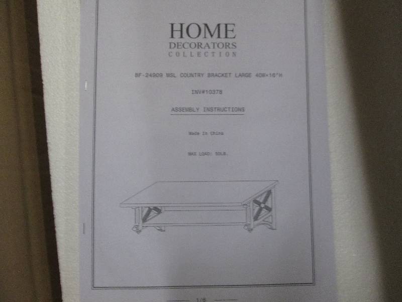 lot 163 image: home decorators country bracket lar...