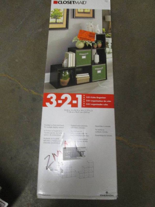 lot 172 image: closetmaid 3-2-1 cube organizer ...