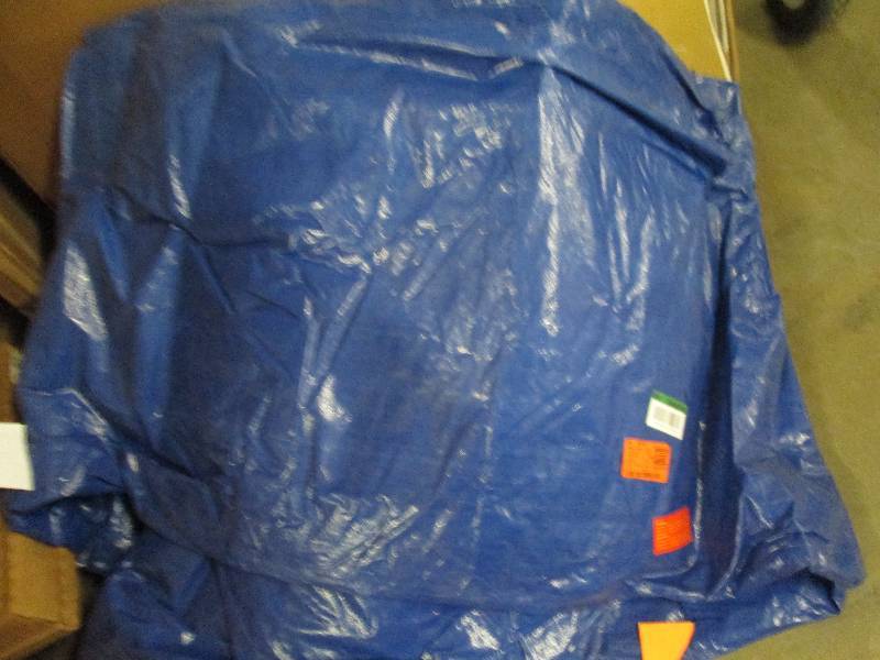 lot 173 image: HDX 20ft x 30ft blue medium duty ta...