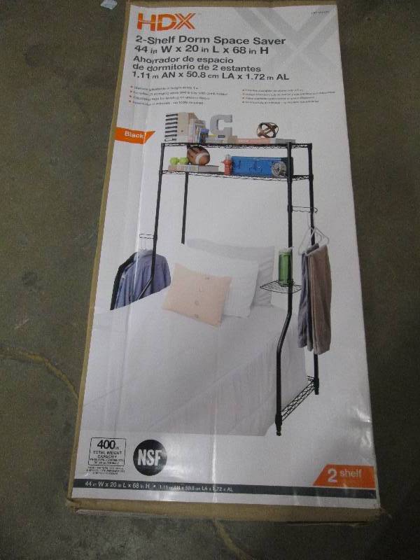 lot 192 image: HDX 2-shelf dorm space saver 44 W ...