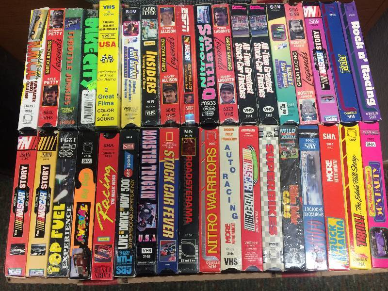 Assorted Racing VHS Tapes