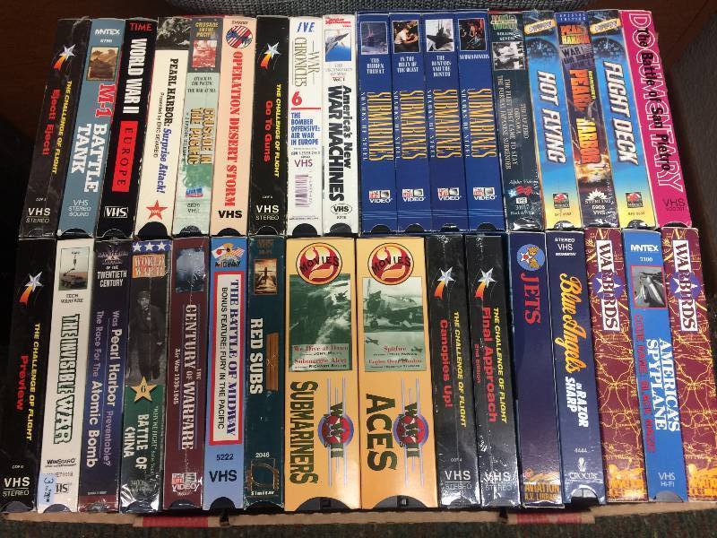 Assorted War VHS Tapes
