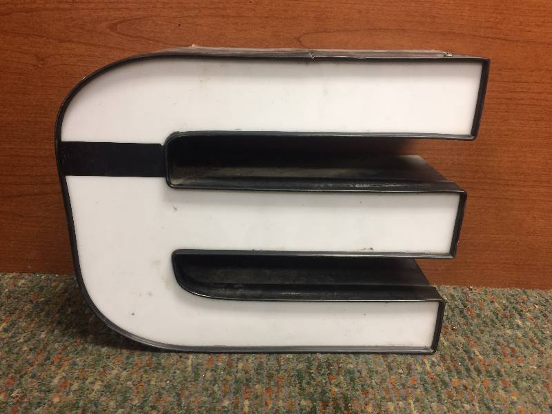 White Letter E