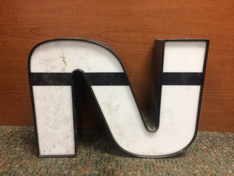 White Letter N