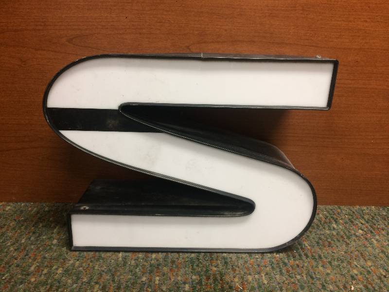 White Letter S