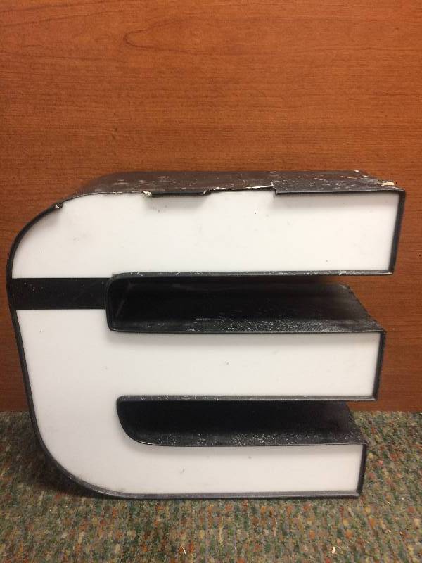 White Letter E