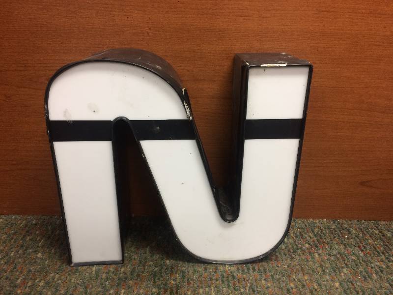 White Letter N