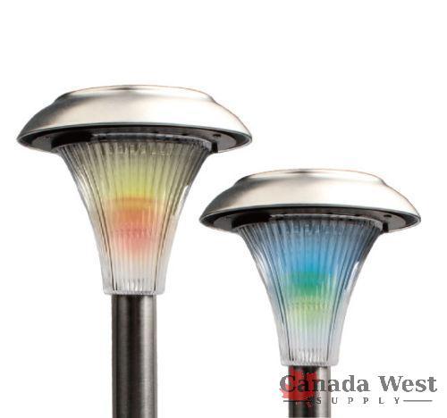 NEW 42 PCS STAINLESS STEEL GARDEN SOLAR COLOR LIGHTS