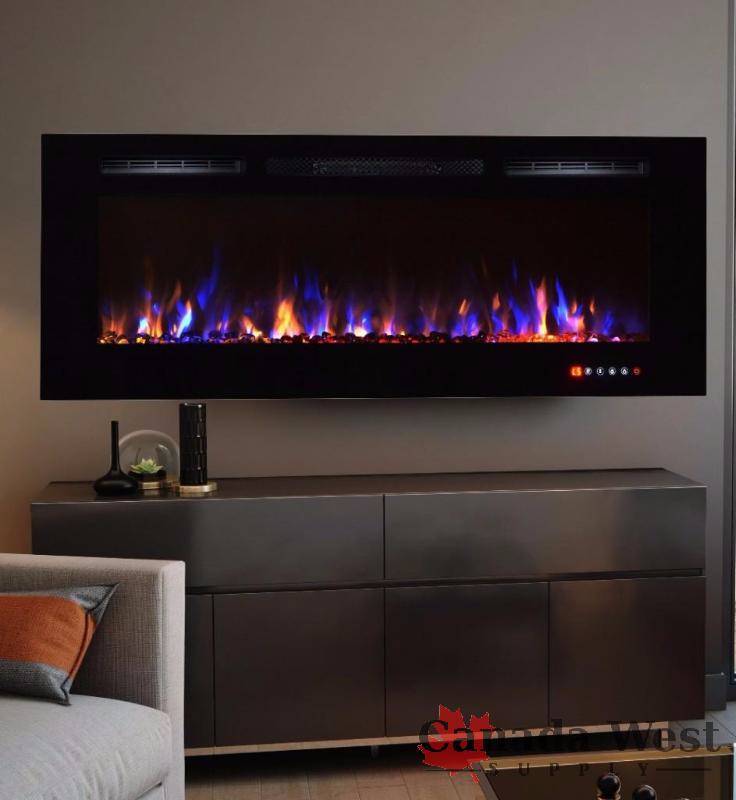 New 72 Wall Mount Electric Fireplace Heater 3 Color New Tools